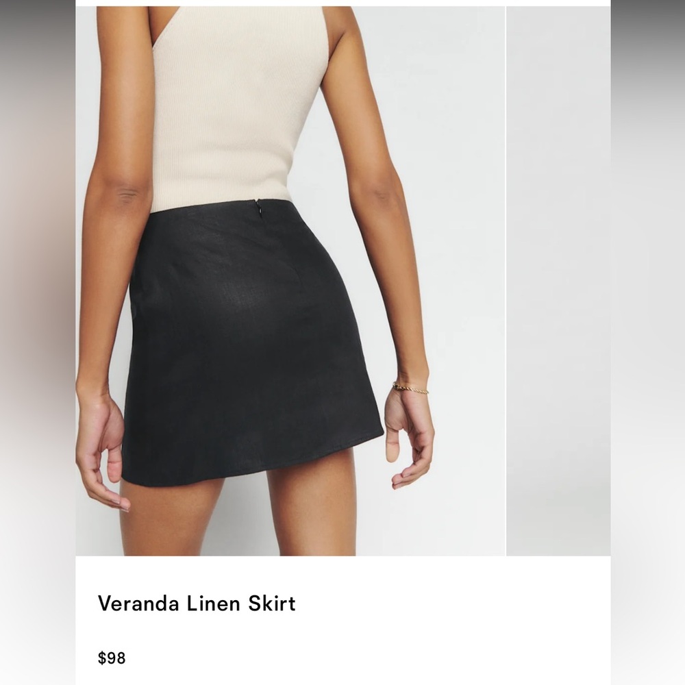 Reformation Black Mini Skirt - Picture 2 of 5